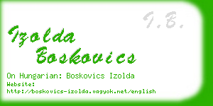 izolda boskovics business card